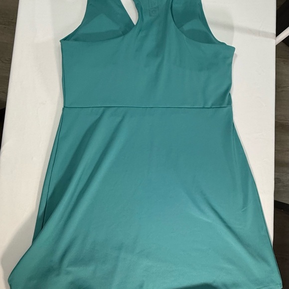Fabletics Teal Activewear Dress Medium NWT Racerback Cutout - Picture 5 of 5
